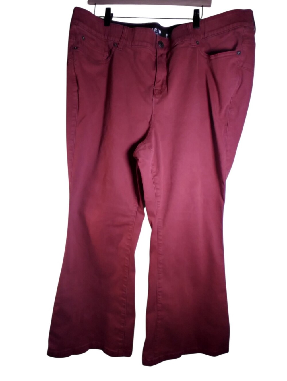 Torrid Maroon Feel The Fit Bombshell Flare Super Soft Denim Jean Size 22s